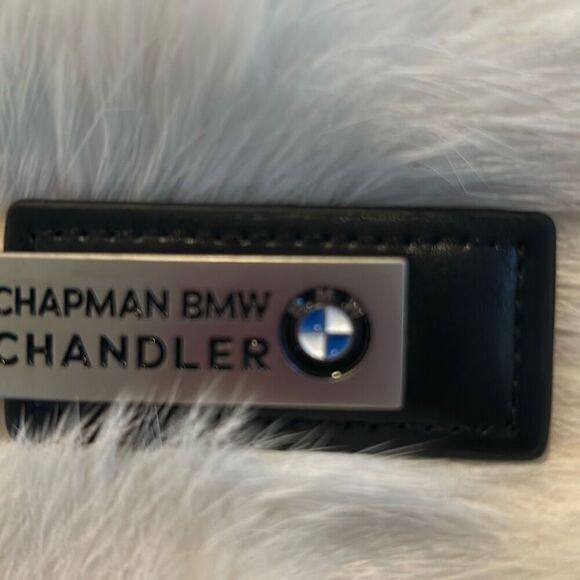 BMW Black Leather Keychain - Picture 3 of 4